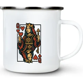 Pánské oblečení Srdcová královna - Plechový hrnek VELKÝ 400ml (500 ml po okraj) - 400 ml