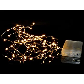 Vánoční dekorace VOR-BAT 3,5M-D - 3,5m dekorační, světelný dekorační drát, nap. bat 3x AA, svit bílá studená a bílá teplá Barva: Bílá studená