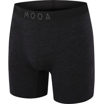 Boxerky Pánské boxerky MOOA MerinoSilk 6in Velikost: M / Barva: černá