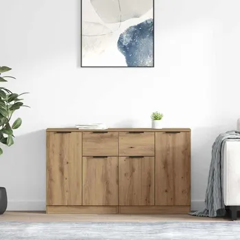 Příborník do zásuvky vidaXL Konzole 2 pcs Artisanový dub 60 x 30 x 70 cm kompozitní dřevo