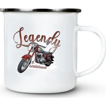 Pánské oblečení Legendy nestárnou, JAWA Panelka, V2 - Plechový hrnek VELKÝ 400ml (500 ml po okraj) - 400 ml