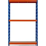Profesionální policový regál Trestles RR1 2000x1800x500, nosnost 1350 kg, 3 police, oranžovo-modrý
