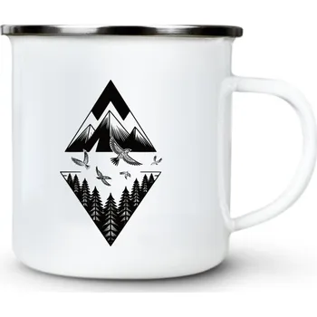 Hory v diamantu - Plechový hrnek VELKÝ 400ml (500 ml po okraj) - 400 ml