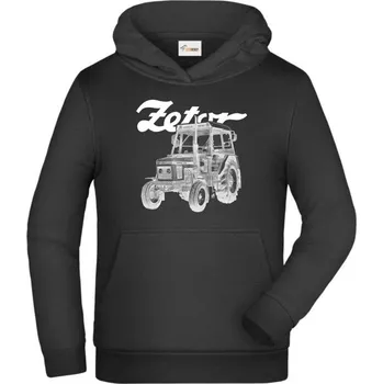 Pánské tričko Zetor 7711, V6 - Dětská mikina s kapucí - 140 cm
