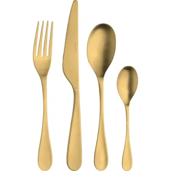 Příbor Sada příborů DROP SUN, sada 24 ks, zlatá, Pintinox