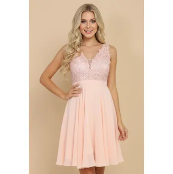 Dámské šaty EVA & LOLA Šaty koktejlové MATHIE růžové Barva: Růžová, Velikost: L