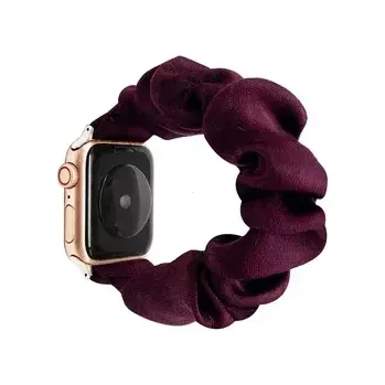 Chytré hodinky Řemínek Látkový Apple watch 42/44/45/49mm, vínová