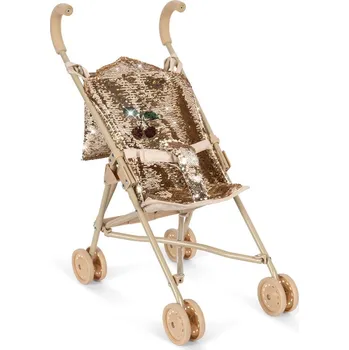 Kočárek pro panenku Konges Slojd Golfky pro panenky - FLITROVANÉ - CHERRY