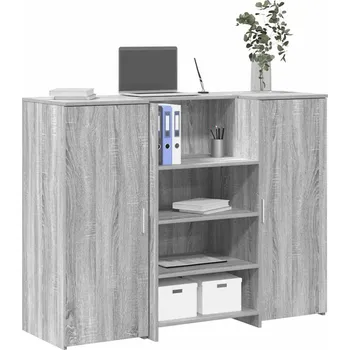 Psací stůl zahrada-XL Recepční stůl hnědý dub 135x50x103,5 cm kompozitní dřevo 3324192