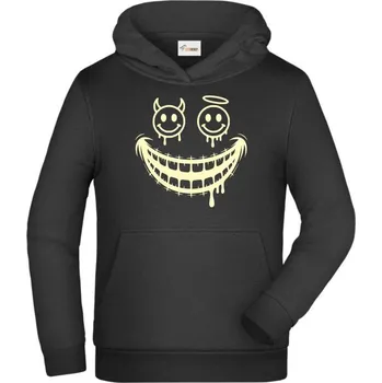 Pánské tričko Anděl a ďábel - Dětská mikina s kapucí - 128 cm