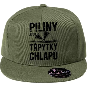 Piliny jsou třpytky chlapů, černý potisk - Kšiltovka, čepice 5P RAP - nastavitelná