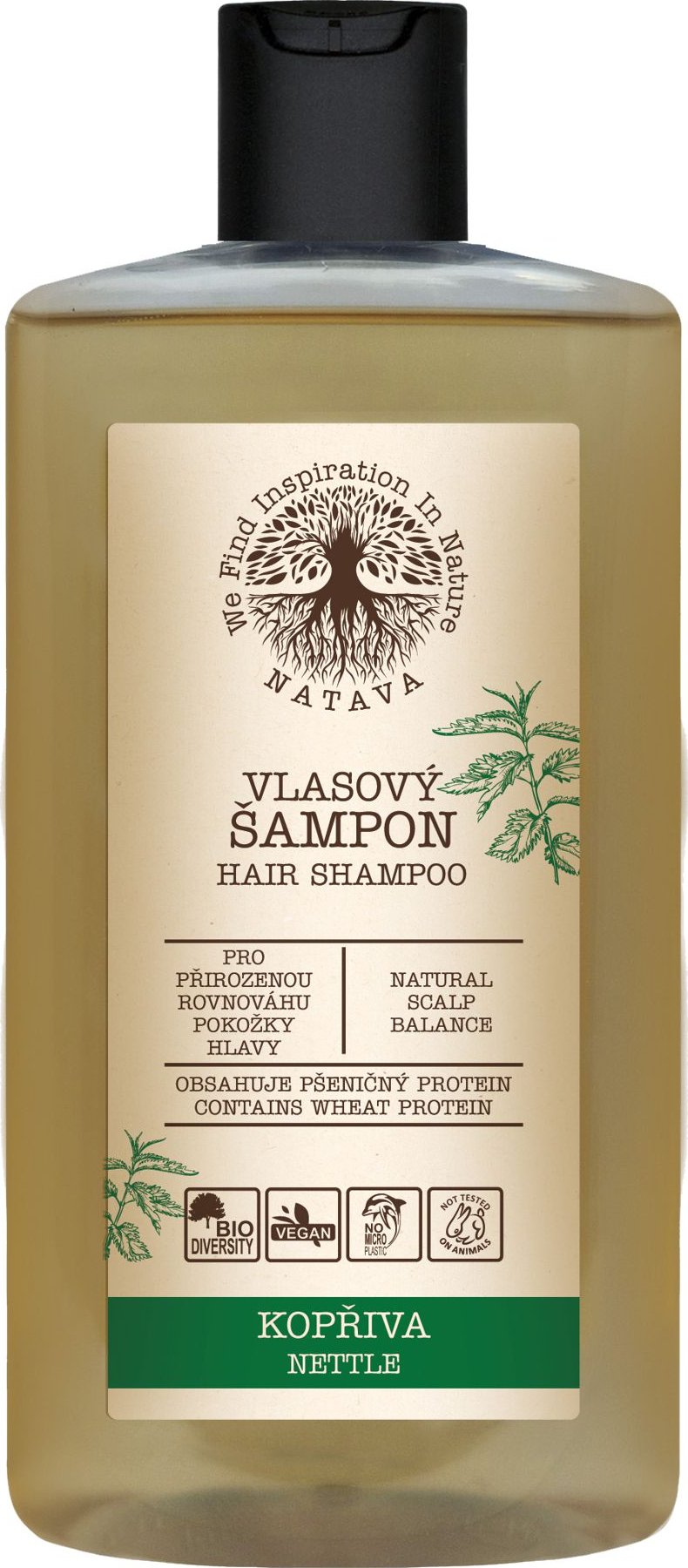 NATAVA Šampon na vlasy - Kopřiva 250 ml