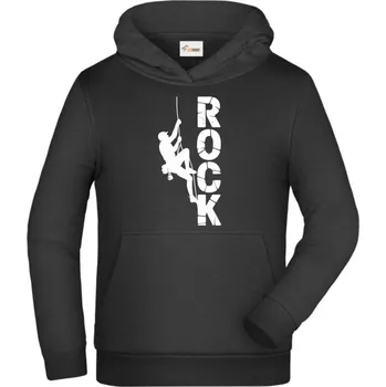 Pánské tričko Rock Climb - Dětská mikina s kapucí - 164 cm