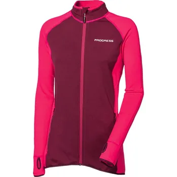 Dámské termoprádlo Dámská funkční mikina Progress TS Tispa II 17OA Velikost: M / Barva: tmavě fialová/růžová