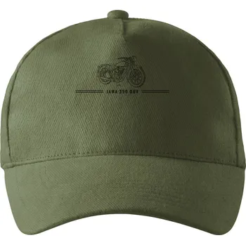 Pánské tričko JAWA 350 OHV, V11, černý tisk - Kšiltovka, čepice 5P - nastavitelná