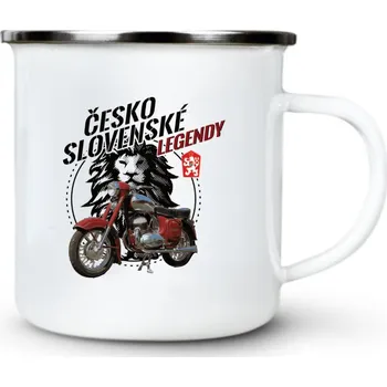 Pánské tričko Československé legendy - Jawa 350, Kývačka - Plechový hrnek VELKÝ 400ml (500 ml po okraj) - 400 ml
