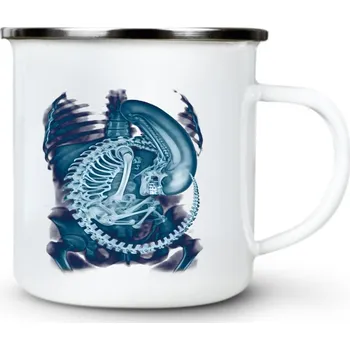 Vetřelec miminko, verze 2 - Plechový hrnek VELKÝ 400ml (500 ml po okraj) - 400 ml