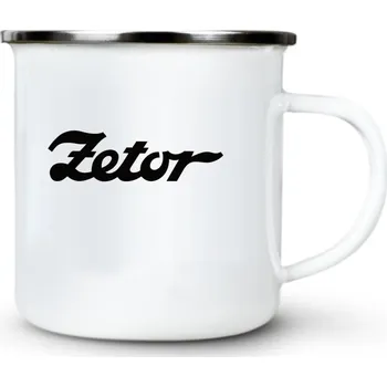 Pánské oblečení Zetor logo - bílé - Plechový hrnek VELKÝ 400ml (500 ml po okraj) - 400 ml