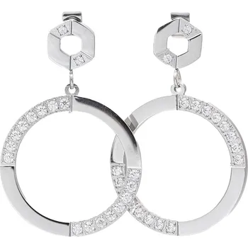 Náušnice BRUNOshop.cz Visací náušnice KRUH s kamínky