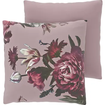 Povlečení LIVARNO® Potah na polštář z mikrovláknitého saténu, 50 x 60 cm, 2 kusy (květiny/růžová)