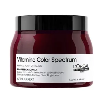 Vlasová regenerace L'Oréal Professionnel Série Expert Vitamino Color Spectrum Spectrum Mask maska pro péči o barvené vlasy 500 ml