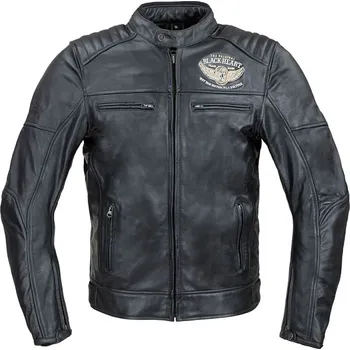 Moto oblečení Pánská kožená bunda W-TEC Black Heart Wings Leather Jacket Barva černá, Velikost L