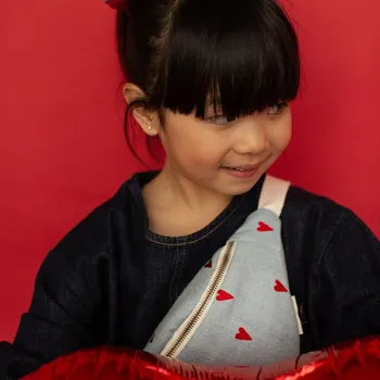 Ledvinka STUDIO NOOS Dětská ledvinka Mini Denim Hearts