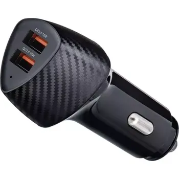 Autonabíječka Forcell F-Energy Carbon 2 x USB A QC3.0 3A 36W, černá