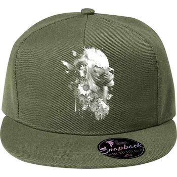 Král přírody, bílý potisk - Kšiltovka, čepice 5P RAP - nastavitelná