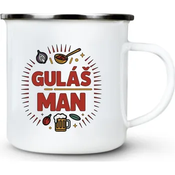 Pánské oblečení Guláš man, V2 - Plechový hrnek VELKÝ 400ml (500 ml po okraj) - 400 ml