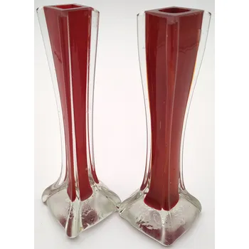 Staré Luxusní hnědé vázičky 15,5cm - Ruční práce 2ks ! (Staré Vázičky 2ks)