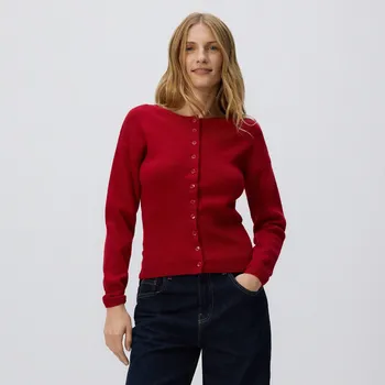 Dámský svetr Reserved - Kardigan s příměsí vlny - červená - 467HH-33X - 467HH-33X-XL