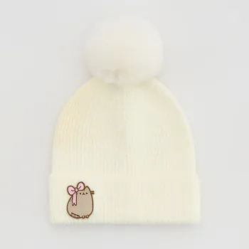 Čepice Reserved - Pletená čepice Pusheen - krémová - 698GT-01X - 698GT-01X-9Y1