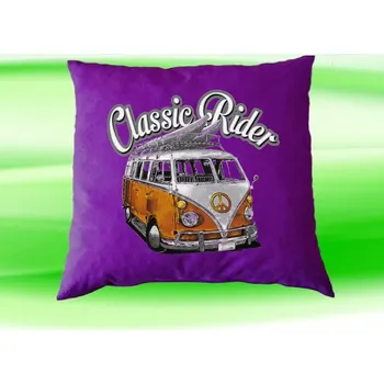 Dekorativní polštářek Polštářek VW Transporter T1 fialový (polštář 35x35 cm)