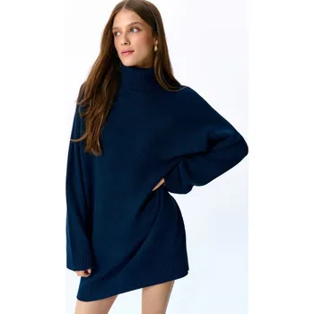 Dámské šaty Žerzejové šaty s rolákem - XS - House - námořnictvo - 036HG-59X
