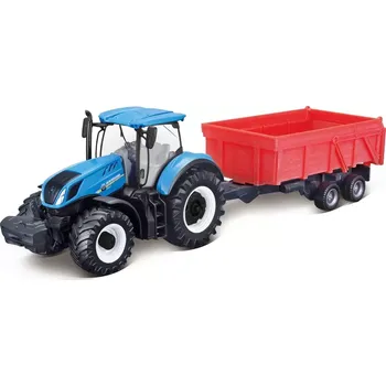 autíčko Bburago New Holland T7.315 s vlečkou