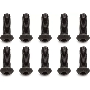 RC náhradní díl Associated Imbusové šrouby s čočkovitou hlavou M4x10 mm FHCS, 10 ks.