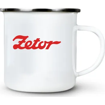 Zetor logo - červené - Plechový hrnek VELKÝ 400ml (500 ml po okraj) - 400 ml