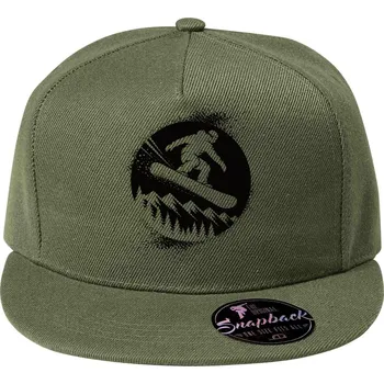 Snowboardista. V1, černý potisk - Kšiltovka, čepice 5P RAP - nastavitelná