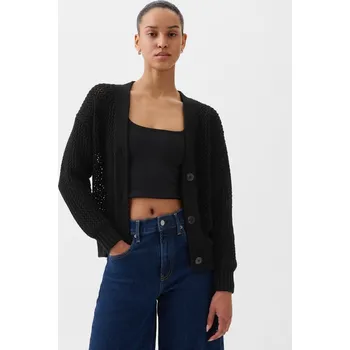 Oblečení a móda GAP Dámské Háčkovaný kardigan GAP Černá XXS (2250924)
