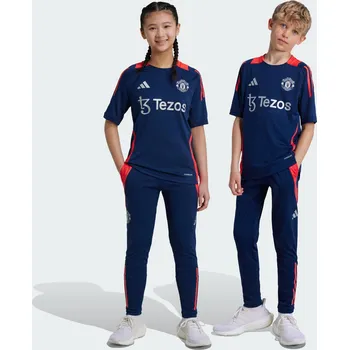 ADIDAS Dětské tréninkové kalhoty Manchester United Tiro 24 15 LET MODRÁ|ČERVENÁ