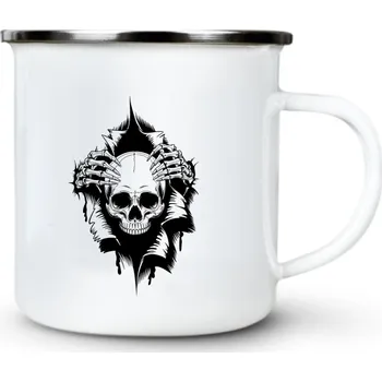 Pánské oblečení Útěk z podsvětí - Plechový hrnek VELKÝ 400ml (500 ml po okraj) - 400 ml