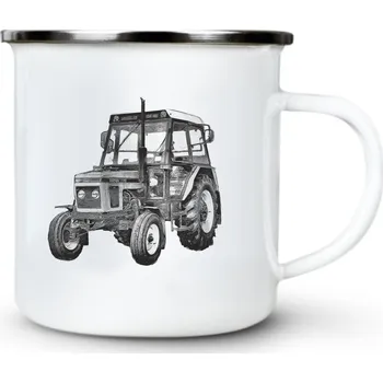 Zetor 7711, V9 - Plechový hrnek VELKÝ 400ml (500 ml po okraj) - 400 ml