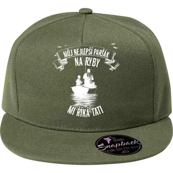 Můj nejlepší parťák na ryby, mi říká tati - Kšiltovka, čepice 5P RAP - nastavitelná