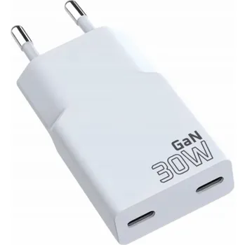 SUPER SLIM QC 4+ 30W 2XUSB-C nástěnná nabíječka bílá SC-385Q