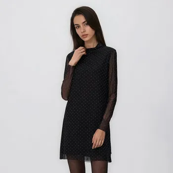 Dámské šaty Reserved - Šaty s ozdobnými aplikacemi - černý - 957GA-99X - 957GA-99X-XL