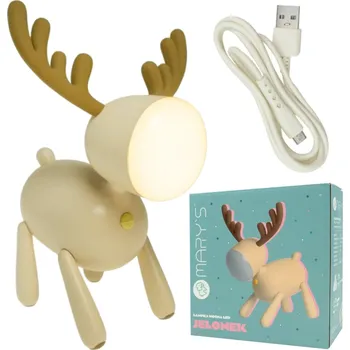 Stojací lampa Eco Light Dětská LED noční lampa DEER béžová