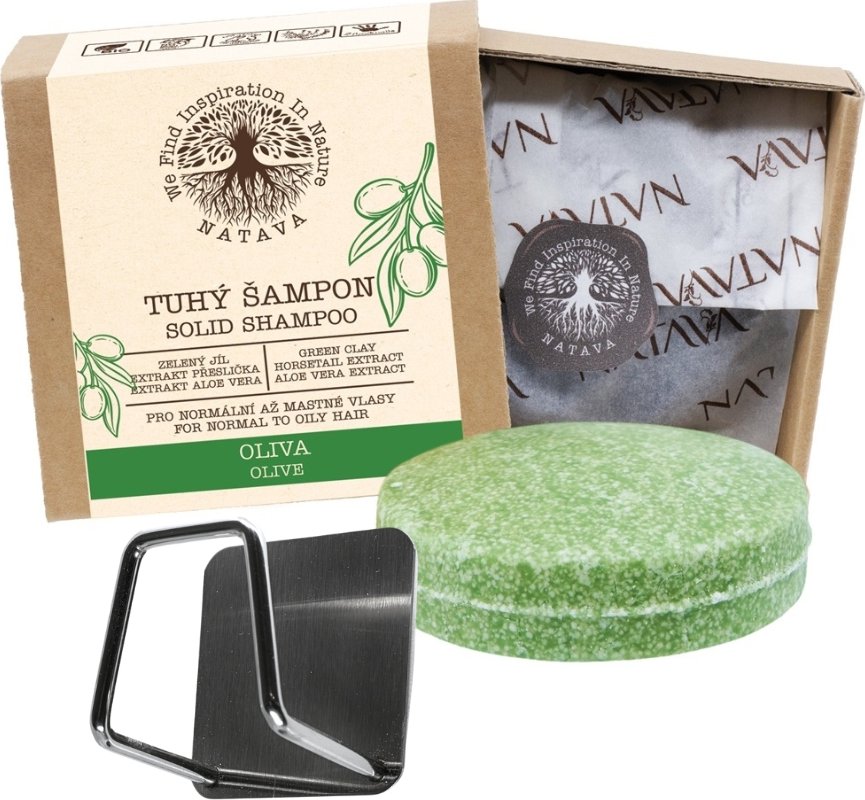 NATAVA Tuhý šampon - Oliva 85 g