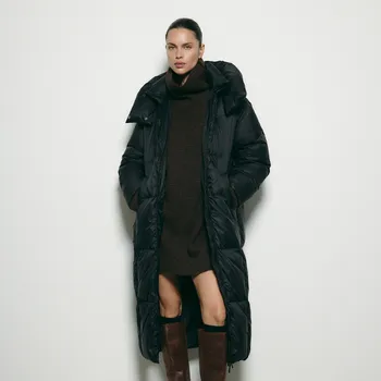 Reserved - Péřová bunda s kapucí - černý - 769HD-99X - 769HD-99X-XL