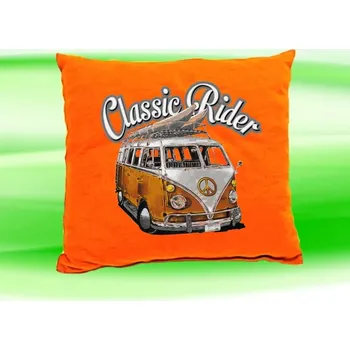 Dekorativní polštářek Polštářek VW Transporter T1 oranžový (polštář 35x35 cm)